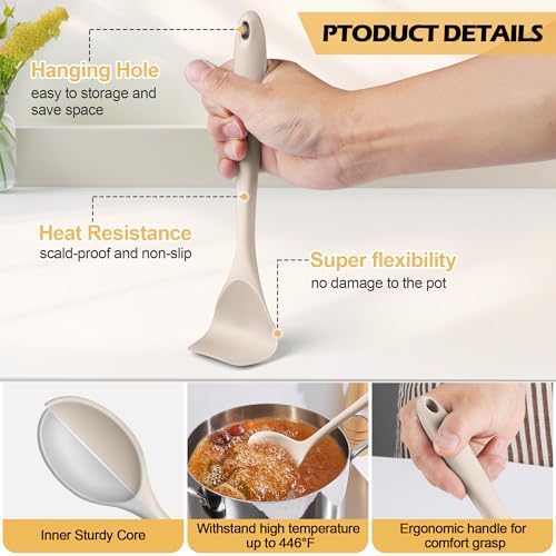 Homikit 15-Piece Kitchen Cooking Utensil Set, Silicone Utensils with Holder - Image 3
