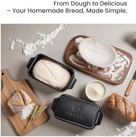 Cast Iron Dutch Oven for Sourdough Bread baking, 9×5 Loaf Pan with Lid, Bread Pans for Homemade Bread, 2 in 1 Dutch Oven Pot with Lid, Pre-Seasoned (4.5 QT) - Image 7
