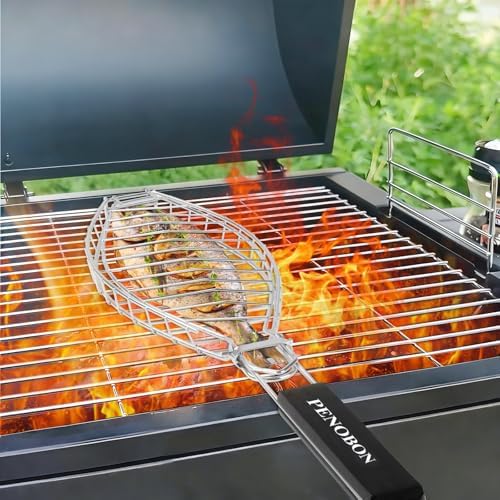 Fish Grill Basket, Perfect for Grilling Whole Fish, Seafood, Vegetables - Image 2