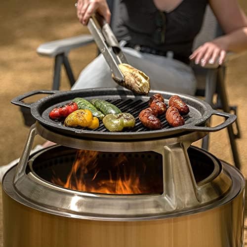 Solo Stove Yukon Grill Top & Hub | 17.5" Cast Iron Fire Pit Cooktop - Image 6