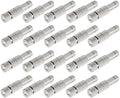 20pcs Brass Mister Nozzles, 6mm Misting Nozzles for Outdoor Cooling System, Landscaping, Air Humidification, Greenhouse Irrigation (with Filter, 0.039"/1mm Orifice) by wexecon