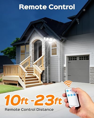 5000LM Solar Flood Lights Outdoor,6-Head,Motion Sensor Lights with Remote - Image 5