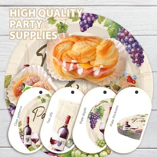 96Pcs Paint And Sip Wine Party Decorations for Adult Birthday Serves 24 - Image 6