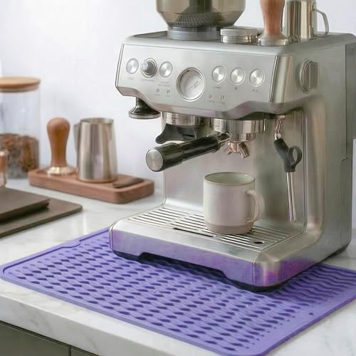 MicoYang Silicone Dish Drying Mat — Quick-Dry Ridges Counter & Sink Pad, Heat-Resistant Trivet to 450°F, Non-Slip & Dishwasher Safe, Roll-Up Storage, 18 Colors & 9 Sizes (Light Purple, 16"×12") - Image 7
