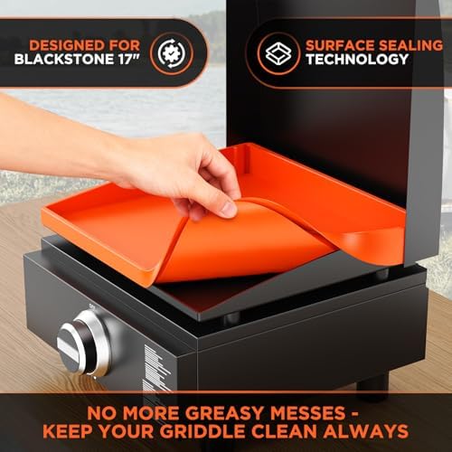 17" Silicone Griddle Mat for Blackstone 17 Inch Grill, Heavy Duty Food Grade Silicone Griddle Cover, Protect Your Grill from Dirt & Rust All Year Round - Image 2
