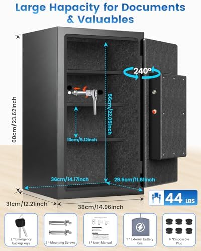 [ °] Fire Proof Safe for Home Documents 5.0 Cuft - Image 5