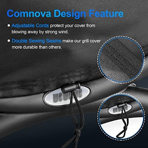 Comnova Weber Q Series Grill Cover - Heavy Duty & Waterproof, 26.5 Inch BBQ Cover for Q1000, Q1200, Q1400 - Image 7