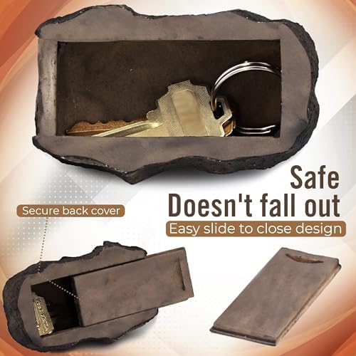 Hide a Key Outside Fake Rock - Looks & Feels like Real Stone - Safe for Outdoor Garden or Yard, Spare Key Storage, Weatherproof Key Holder, Blends with Landscaping by Rampro - Image 2