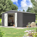 Polar Aurora 10x12 Outdoor Storage Metal Shed with Updated Frame Structure by PolarAurora