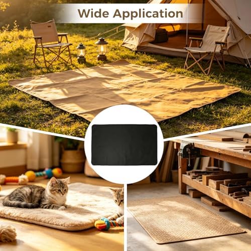 79 x 39 inches Under Grill Mats for Outdoor Grill | Double-Sided Fireproof | Waterproof | Oil-Proof | Easy to Clean | Indoor Fireplace/Fire Pit Mat | Quality BBQ Mat for Deck Patio Lawn - Image 4