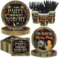 168 Pcs Murder Mystery Party Decorations Serves 24 by Greencian