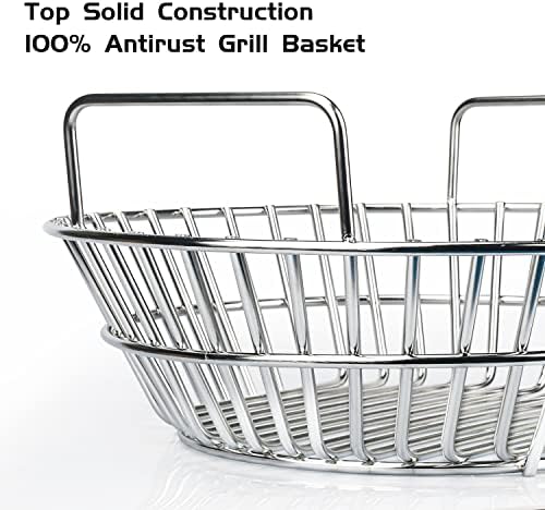 Charcoal Basket, Grill Ash Basket for Big Green Egg Large, 14 Inches Stainless Steel Ash Basket - Image 4