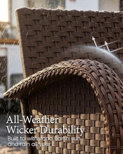 LayinSun 7 Pieces Outdoor Patio Furniture Set with Fire Pit Table - Image 6