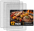 Grill Topper & Disposable Grill Grates 12 Pack: 15.8"×11.8" Grilling Topper Mesh Rack, Heat Resistant Barbecue Cooking Grid Rack suitable for Outdoor Gas Charcoal Smoker BBQ Party by Unknown