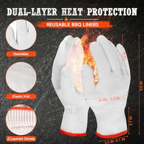 ANBOSON BBQ Gloves,Disposable BBQ Gloves Heat Resistant Cooking - Image 6