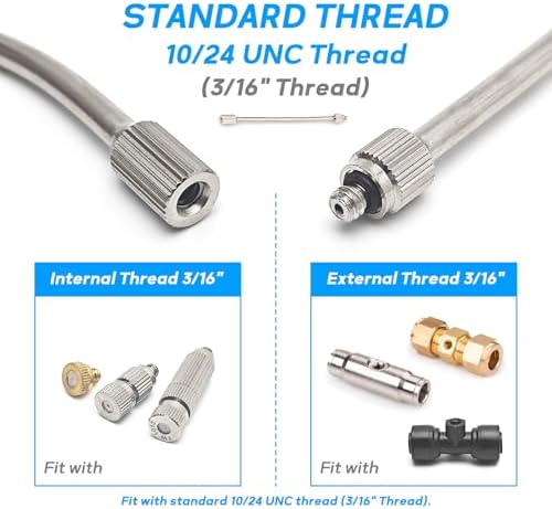 20Pack 19.5Inch Flexible Nozzle Extension Brass Mist Rod for Misting System - Image 4