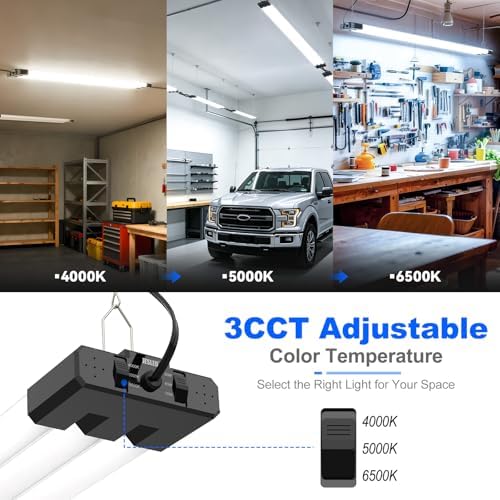 JESLED LED Shop Lights 4FT 7500LM, 3CCT & 3 Wattage Adjustable, ETL - Image 3