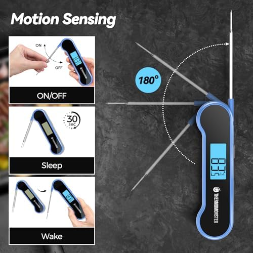 0.5 Sec Instant Read Meat Thermometer Digital for Cooking, Blue - Image 6