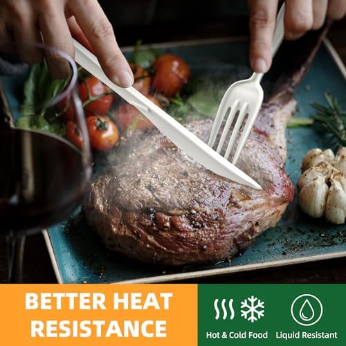 150 pcs 100% Compostable Knives, 7 Inch Disposable Cornstarch Knives - Image 5