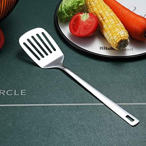Stainless Steel Spatulas, Berglander Slotted Turner, Metal Turner For Cooking, Kitchen For Nonstick Cookware, Barbecue Spatulas, Dishwasher Safe, Easy to Clean - Image 2