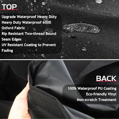 Outdoor Heavy Duty Waterproof Grill Cover for Blackstone Bronco 28" XL 3 Burner Griddle Vertical Pellet Smoker Combo,for Blackstone Griddle Cover Bronco Combo Griddle 2415 Grill Cover Accessories - Image 4