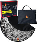 40 Inch Inferno Black Pattern Fire Pit mat. Decorative Heat and Ember Resistant Splatter Pattern Color Design. Fireproof mat for Protecting Wood Deck, Concrete, trex, Vinyl, and Grass. by FireProofPros
