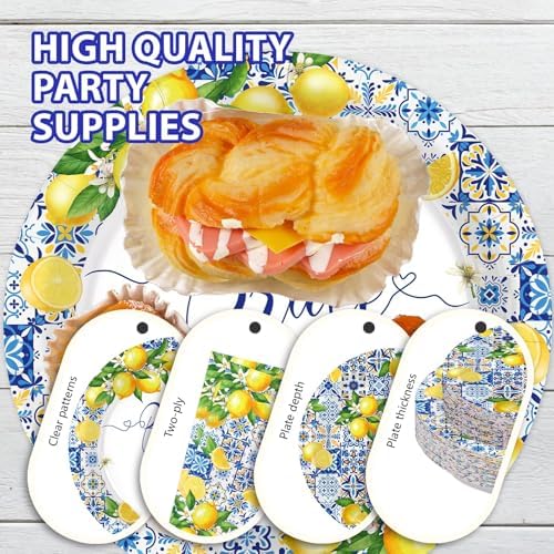168Pcs Lemon Bridal Shower Citrus Fruit Party Decor Serves 24 - Image 4