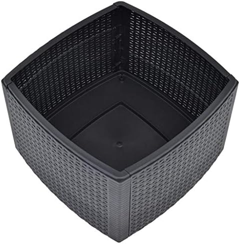Outdoor Table Anthracite Versatile Garden Table Outdoor Dining Patio Terrace Backyard Eating Garden Dining Furniture Patio Al Fresco Meal for patios 100% Polypr - Image 5