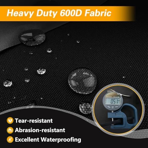 EVRBUL 600D Table Top Grill Cover Compatible with Royal Gourmet GD4002T 4-Burner Tailgater Grill, Waterproof Heavy Duty Portable Griddle Cover 38"×21"×10", Windproof Tabletop BBQ Grill Cover - Image 2