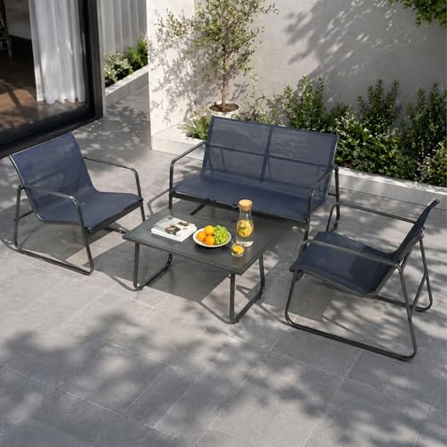 Kozyard Sofia 4-Piece Patio Conversation Set, Outdoor Furniture Set by Kozyard