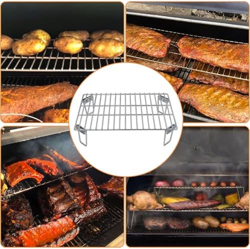 Grills Upper Rack for Green Mountain Davy Crockett Grill, Heavy-Duty Stainless Steel Grill Warming Rack Accessories, GMG-6016 Replacement Parts for GMG Trek Pellet Grill, Adding More Cooking Space - Image 7