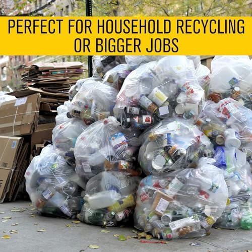 Ultrasac - Recycling Bag,45 Gallon,1.1 Mil,40"x46",Clear,w/Ties,100 Count (Pack of 2) - Image 4