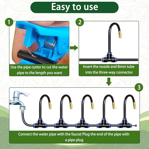 50FT Drip Irrigation System, 360° Adjustable Garden Plant Watering System - Image 4