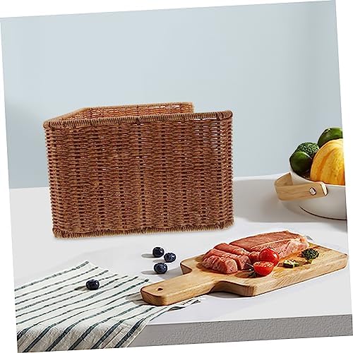Imitation Rattan Woven Basket Organizer for Cutlery Packets - Image 7