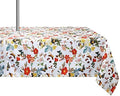 ColorBird Summer Floral Outdoor Tablecloth Water Resistant Spillproof Bloom Botanical Print Polyester Fabric Table Cover with Zipper Umbrella Hole for Patio Garden Tabletop Decor, 60 x 84 Inch by ColorBird