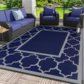 GENIMO Outdoor Rug, Waterproof Plastic Rugs for Patio, 5'x8' Blue Grey by GENIMO