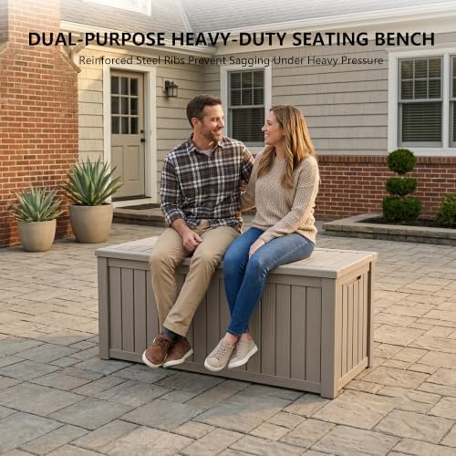 Outdoor Storage Box,180 Gallon Waterproof Deck Box [Upgraded 3.0] - Image 6