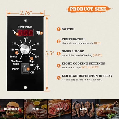 Digital Thermostat Kit Compatible with Traeger Pellet Grills BAC236 - Image 2