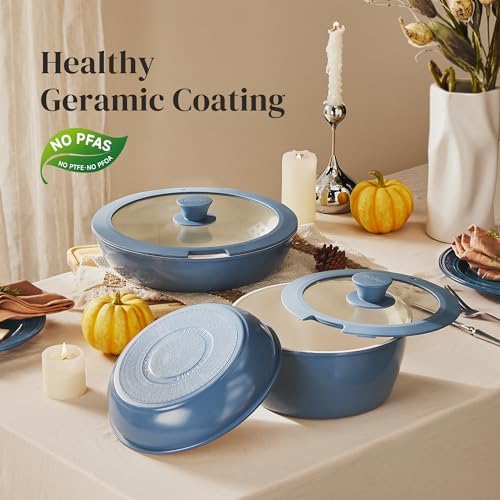 Redchef Nonstick Ceramic Cookware Set, Non Toxic Pots and Pans Set, 5 Pcs - Image 5