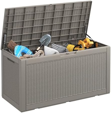 KAMABOKO Outdoor Storage Box, 130 Gallon Deck Box Outdoor Waterproof by KAMABOKO