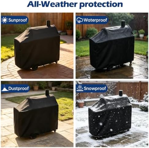 42 Inch Grill Cover for DNKMOR Charcoal Grill with Offset Smoker - Image 5