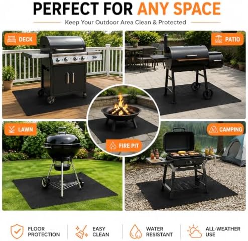 Under Grill Mat for Napoleon Prestige 500 2016-Present, Fireproof BBQ Mat for Deck Patio, Heat Resistant Protector Pad for Gas Charcoal Grill Outdoor Use - Image 6