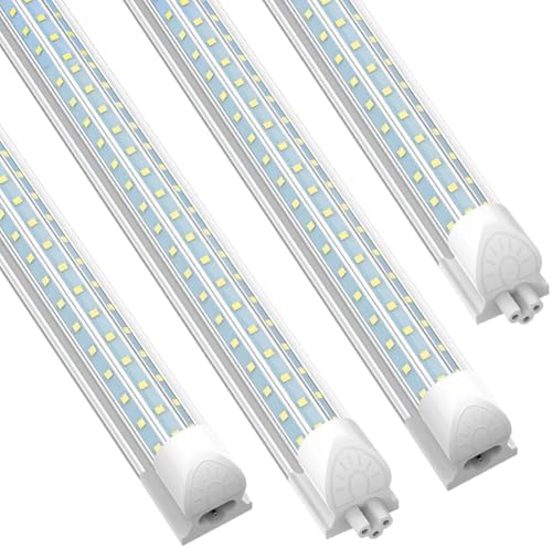 SHOPLED 6FT LED Shop Light, D-Shape 72W 9360LM 6000K Cool White, Linkable by SHOPLED