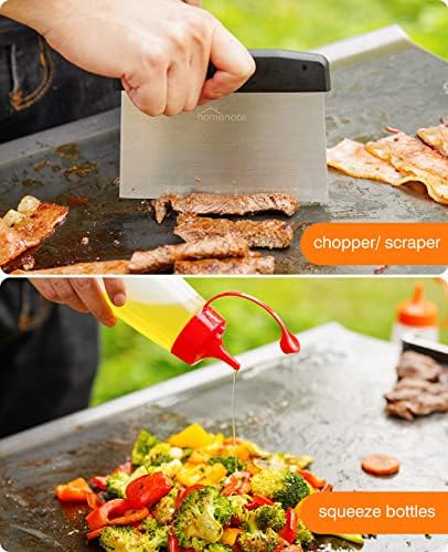 HOMENOTE Black Griddle Accessories Kit, Griddle Spatula Set for Blackstone - Image 4