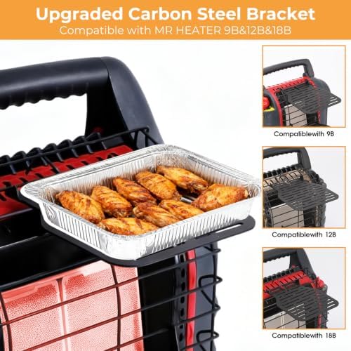 Heater Bracket, Compatible with Mr. Heater Buddy MH9BX, MH12HB, MH18B, Cooker Plate Grill Attachment Portable Cooking Grate, Multi-Purpose Holder for Outdoor - Image 4