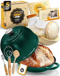 CRUSTLOVE 5 QT Enameled Dutch Oven for Bread Baking with Lid & Starter Kit by CRUSTLOVE