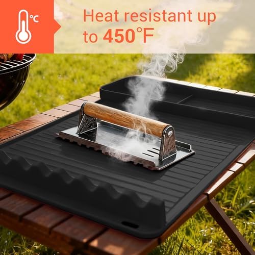 Silicone Grill Mat for Blackstone Griddles 2 Pack, Black - Image 5