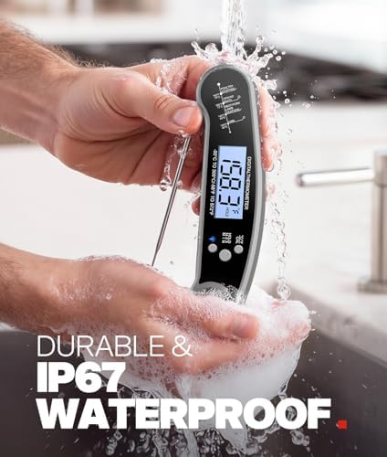 Digital Meat Thermometer, Instant Read Food Thermometer for Cooking, Grey - Image 5