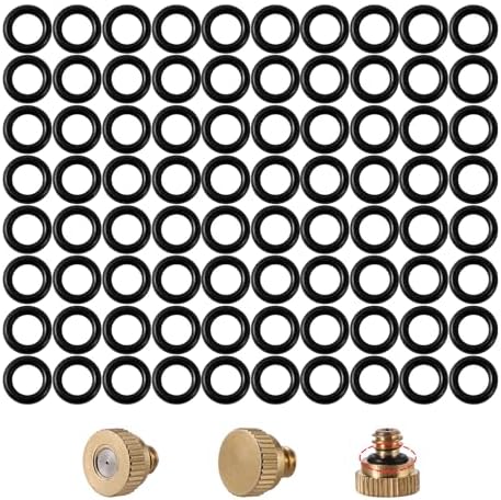 100 PCS Brass Misting Nozzles O Ring by NFAMRZCAR