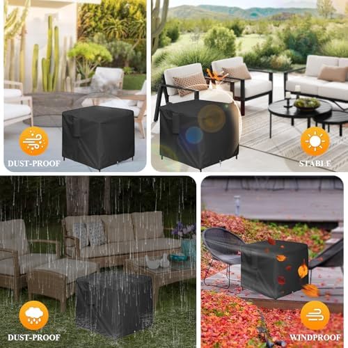 Outdoor Wicker End Side Tables Cover - 18''Lx18''W x20''H - Image 6